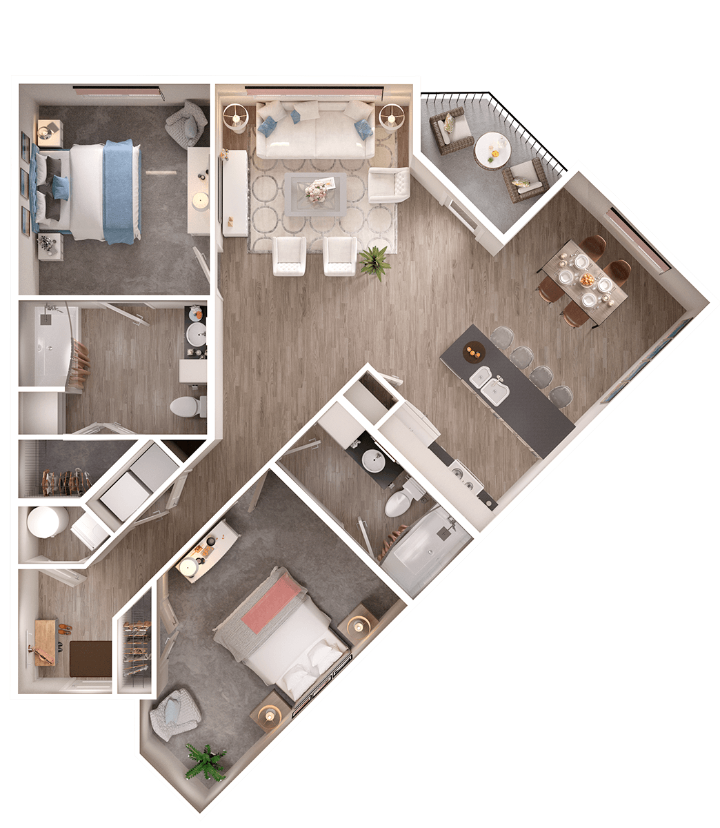 Floor plan layout diagram for B2